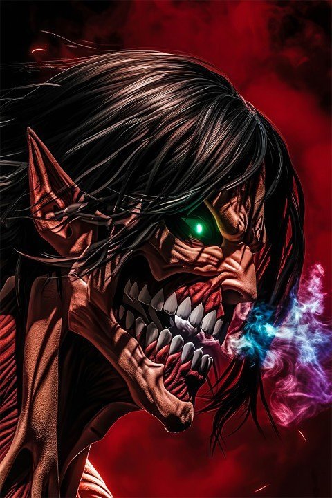 لوحة Attack on Titan – قطعة واحدة – برشة أحجام | ديكور دارك