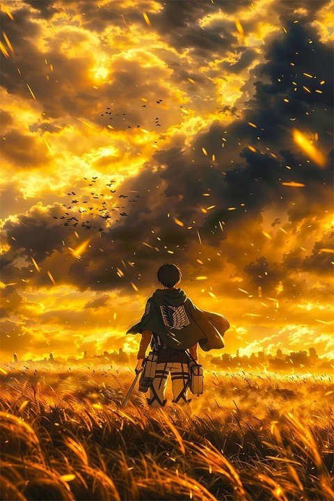 لوحة Attack on Titan – قطعة واحدة – برشة أحجام | ديكور دارك