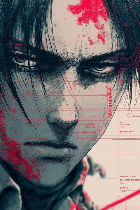 لوحة Attack on Titan – قطعة واحدة – برشة أحجام | ديكور دارك