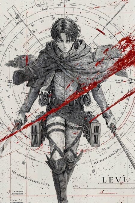 لوحة Attack on Titan – قطعة واحدة – برشة أحجام | ديكور دارك