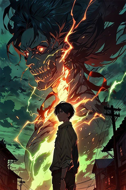 لوحة Attack on Titan – قطعة واحدة – برشة أحجام | ديكور دارك