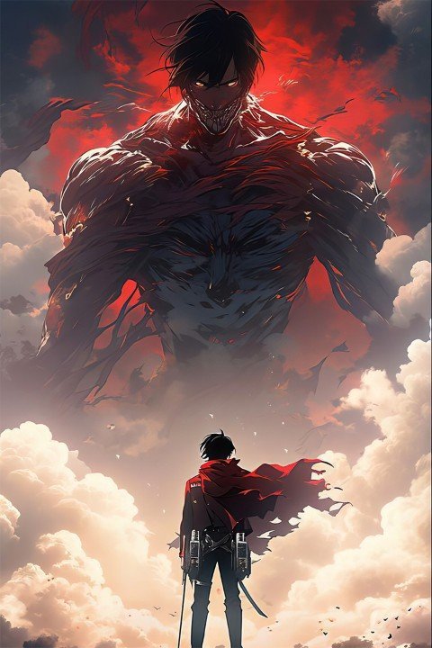 لوحة Attack on Titan – قطعة واحدة – برشة أحجام | ديكور دارك