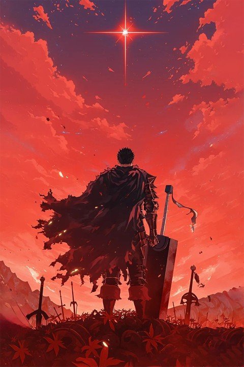 لوحة Berserk – قطعة واحدة – برشة أحجام | ديكور دارك