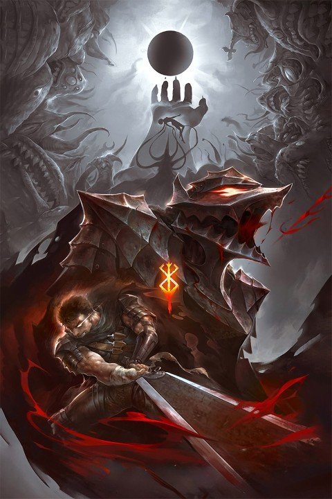 لوحة Berserk – قطعة واحدة – برشة أحجام | ديكور دارك