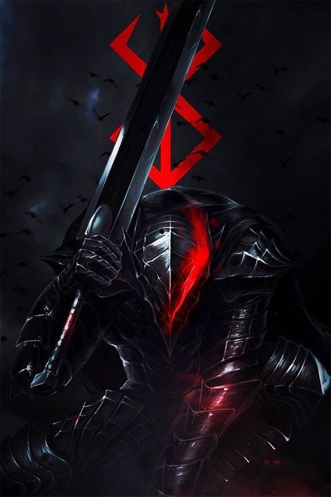 لوحة Berserk – قطعة واحدة – برشة أحجام | ديكور دارك