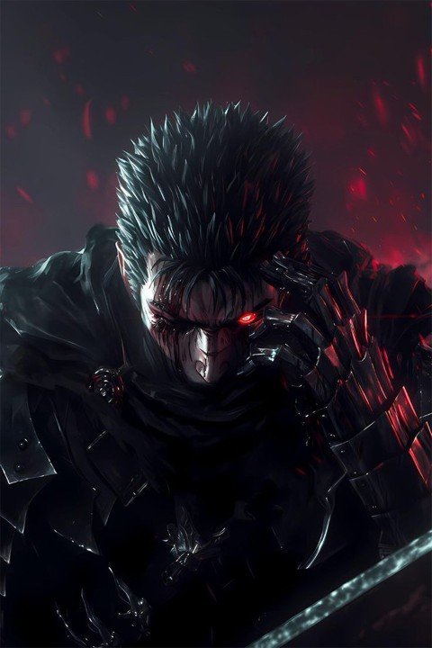 لوحة Berserk – قطعة واحدة – برشة أحجام | ديكور دارك