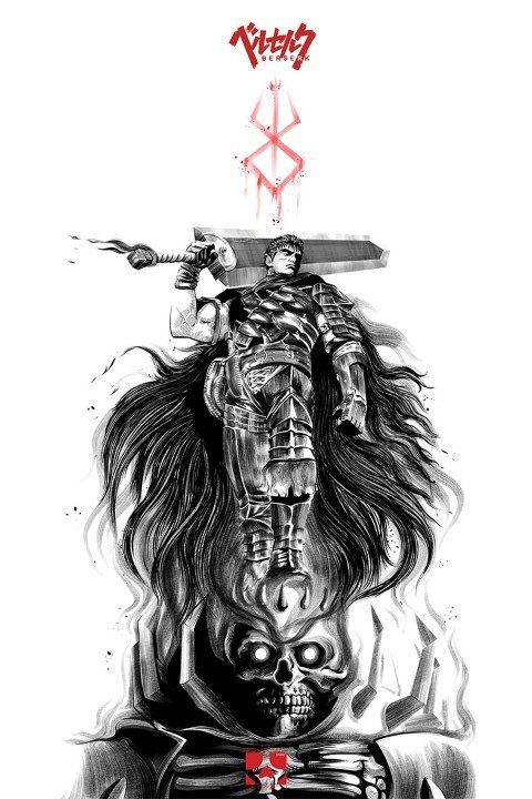 لوحة Berserk – قطعة واحدة – برشة أحجام | ديكور دارك