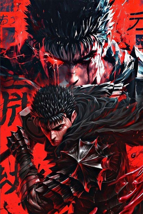 لوحة Berserk – قطعة واحدة – برشة أحجام | ديكور دارك