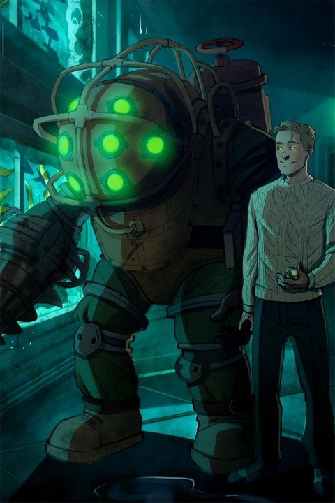 لوحة BioShock – قطعة واحدة – برشة أحجام | ديكور دارك