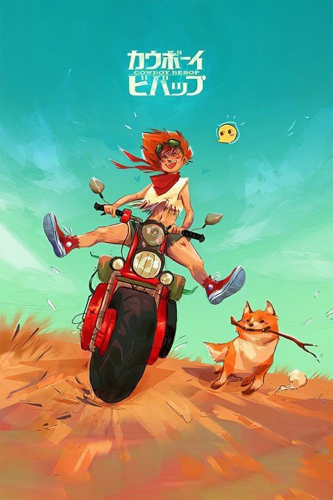 لوحة Cowboy Bebop – قطعة واحدة – برشة أحجام | ديكور دارك