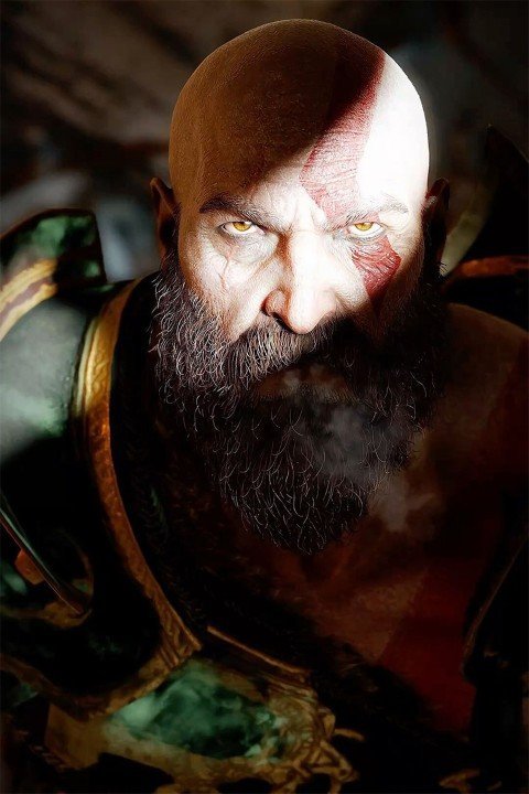 لوحة God of War – قطعة واحدة – برشة أحجام | ديكور دارك
