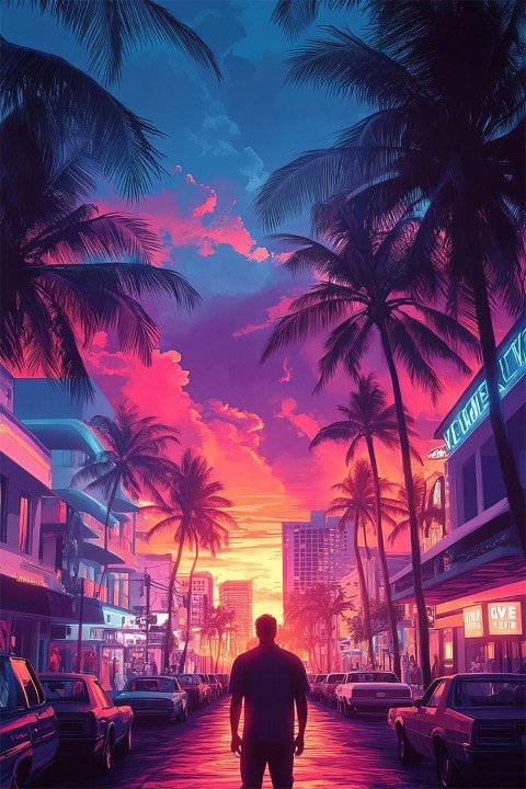 Grand Theft Auto vice city – 1 Panel – Multiple Sizes | Home Decor