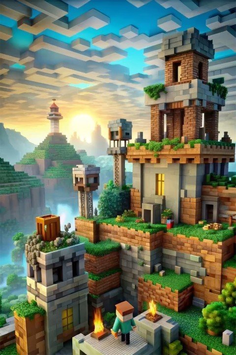 Minecraft – 1 Panneau – Plusieurs Tailles | Décoration Maison