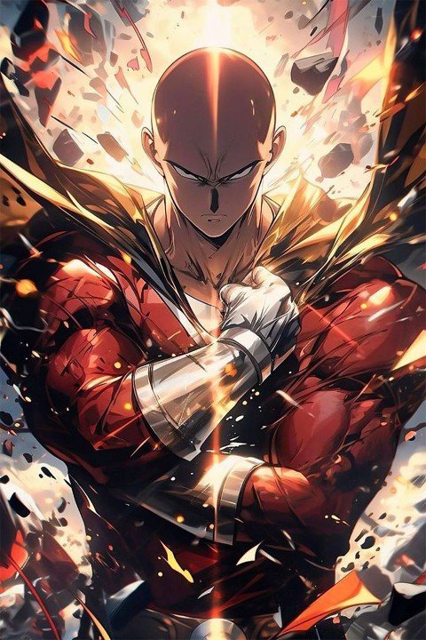لوحة One‑Punch Man – قطعة واحدة – برشة أحجام | ديكور دارك
