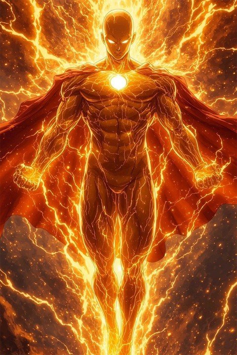 لوحة One‑Punch Man – قطعة واحدة – برشة أحجام | ديكور دارك