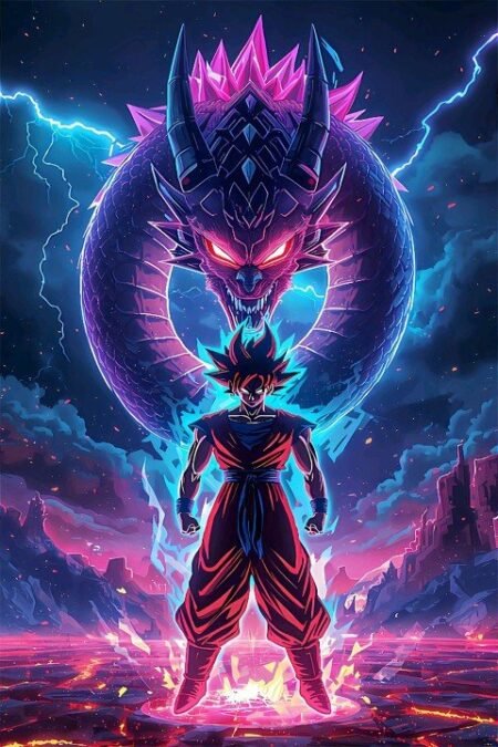 لوحة Dragon Ball – قطعة واحدة – برشة أحجام | ديكور دارك