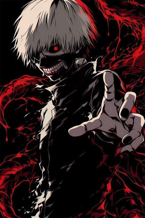 Tokyo Ghoul – 1 Panneau – Plusieurs Tailles | Décoration Maison