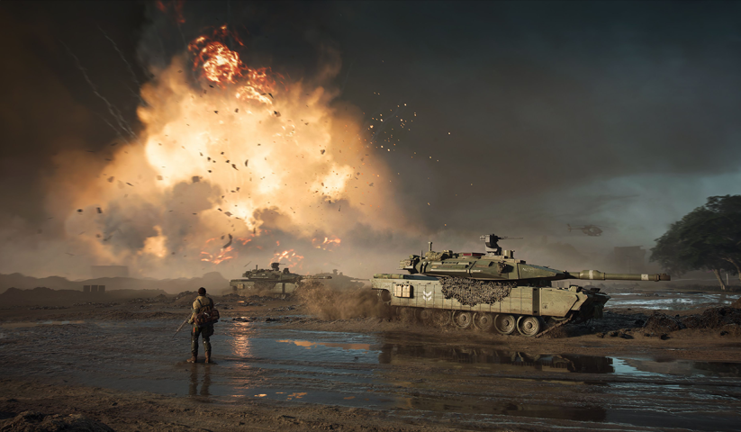 لوحة Battlefield – قطعة واحدة – برشة أحجام | ديكور دارك