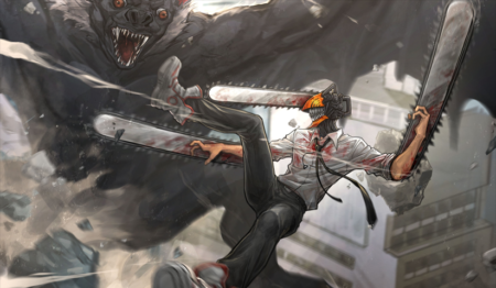 لوحة Chainsaw Man – قطعة واحدة – برشة أحجام | ديكور دارك