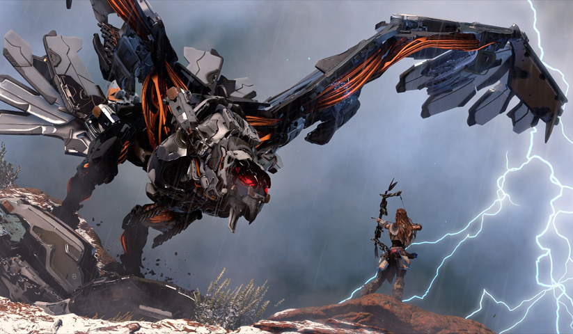 لوحة Horizon Zero Dawn – قطعة واحدة – برشة أحجام | ديكور دارك