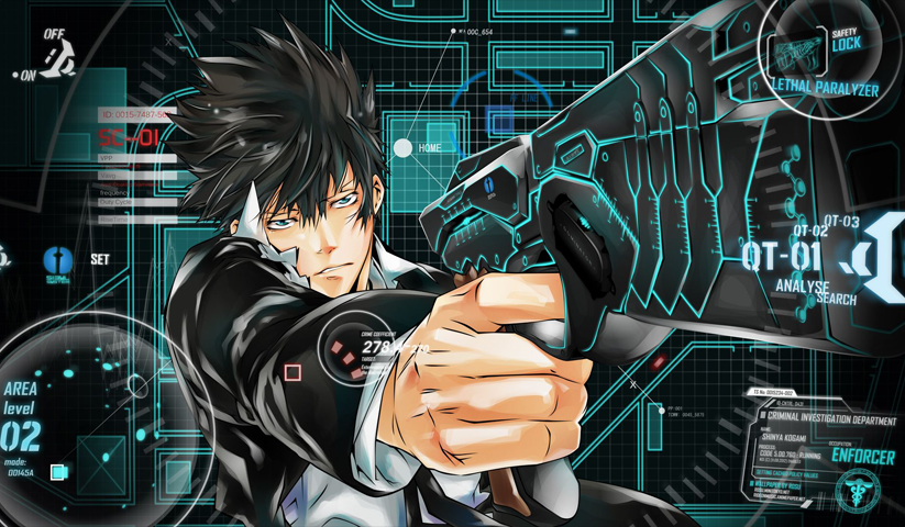 لوحة Psycho Pass – قطعة واحدة – برشة أحجام | ديكور دارك