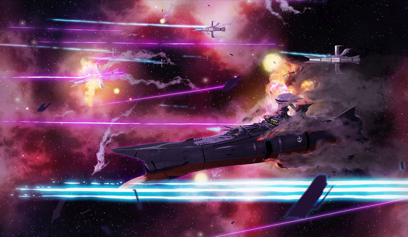 Space Battleship Yamato – 1 Panneau – Plusieurs Tailles | Décoration Maison