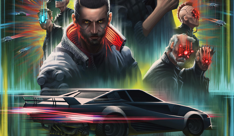 cyberpunk 2077 – 1 Panneau – Plusieurs Tailles | Décoration Maison