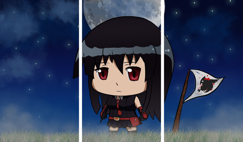 لوحة Akame ga Kill! – ثلاثة قطع – برشة أحجام | ديكور دارك