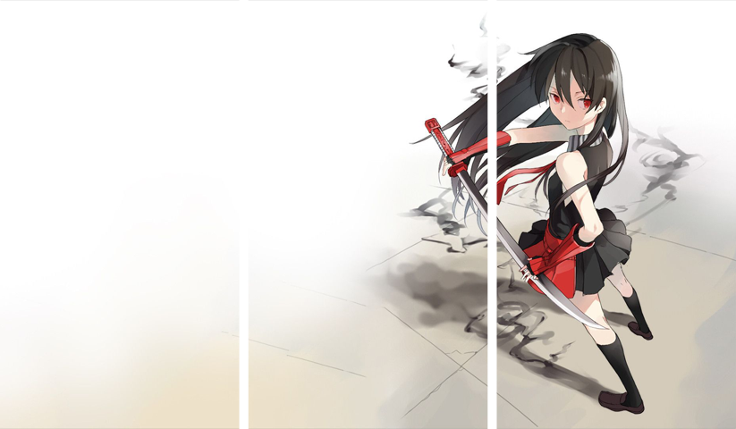 لوحة Akame ga Kill! – ثلاثة قطع – برشة أحجام | ديكور دارك