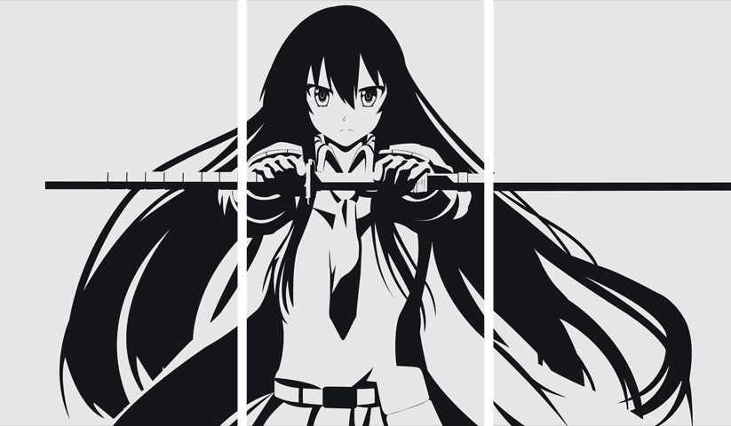 لوحة Akame ga Kill! – ثلاثة قطع – برشة أحجام | ديكور دارك