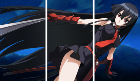 لوحة Akame ga Kill! – ثلاثة قطع – برشة أحجام | ديكور دارك