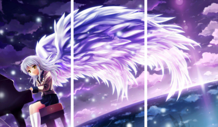 لوحة Angel Beats! – ثلاثة قطع – برشة أحجام | ديكور دارك