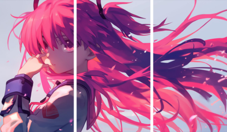 لوحة Angel Beats! – ثلاثة قطع – برشة أحجام | ديكور دارك