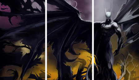 لوحة Batman – ثلاثة قطع – برشة أحجام | ديكور دارك