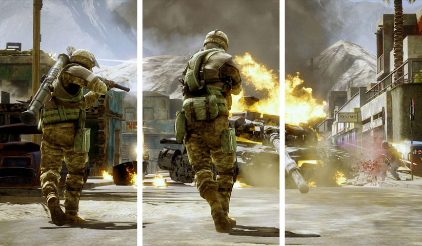 لوحة Battlefield – ثلاثة قطع – برشة أحجام | ديكور دارك