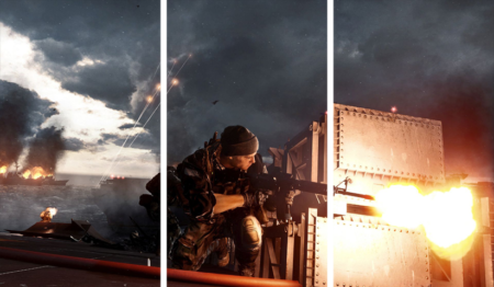 لوحة Battlefield – ثلاثة قطع – برشة أحجام | ديكور دارك