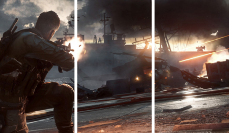 لوحة Battlefield – ثلاثة قطع – برشة أحجام | ديكور دارك