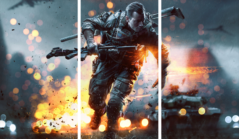 Battlefield – 3 Panneaux – Plusieurs Tailles | Décoration Maison