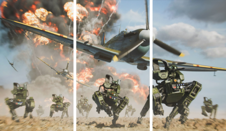 Battlefield – 3 Panneaux – Plusieurs Tailles | Décoration Maison