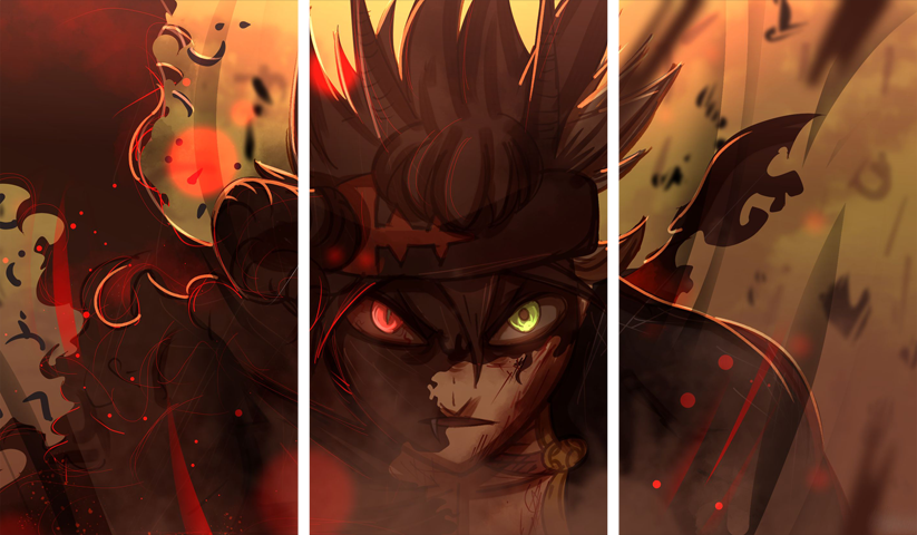 Black Clover – 3 Panels – Multiple Sizes | Home Decor