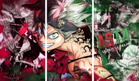 Black Clover – 3 Panels – Multiple Sizes | Home Decor