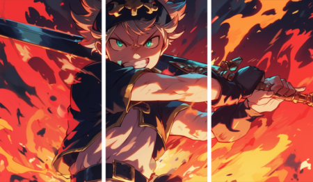 Black Clover – 3 Panels – Multiple Sizes | Home Decor