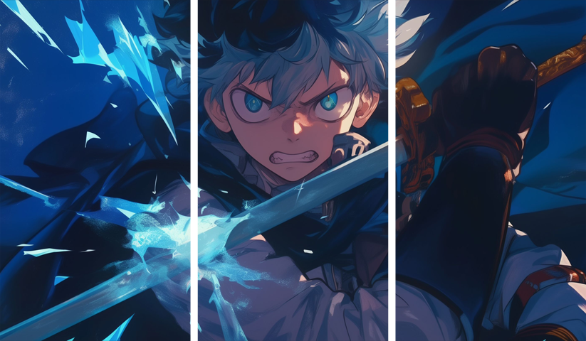 Black Clover – 3 Panels – Multiple Sizes | Home Decor