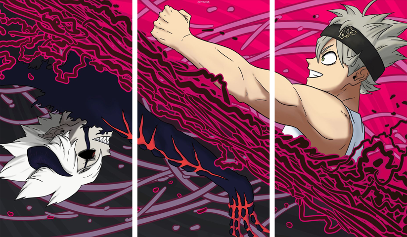 Black Clover – 3 Panels – Multiple Sizes | Home Decor