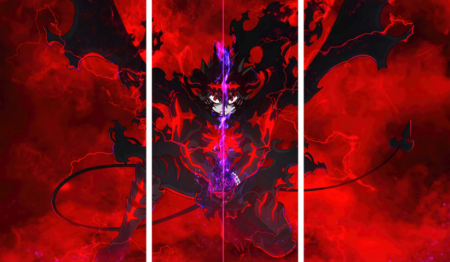 Black Clover – 3 Panels – Multiple Sizes | Home Decor