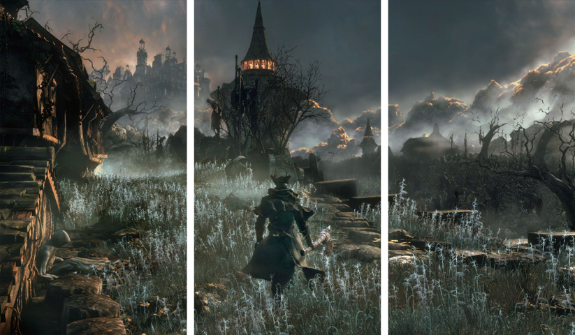 Bloodborne – 3 Panels – Multiple Sizes | Home Decor