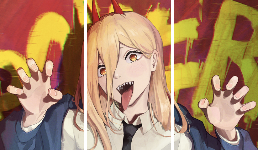 Chainsaw Man – 3 Panels – Multiple Sizes | Home Decor