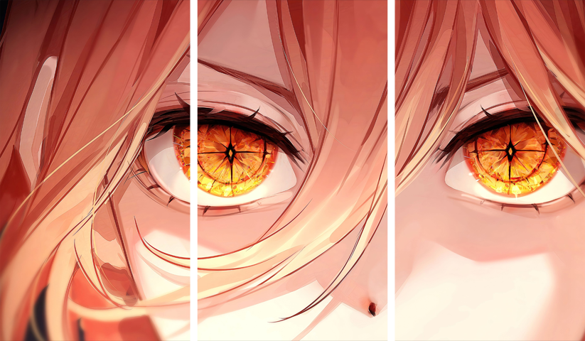 Chainsaw Man – 3 Panels – Multiple Sizes | Home Decor