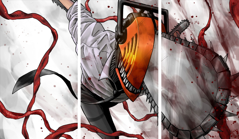 Chainsaw Man – 3 Panels – Multiple Sizes | Home Decor