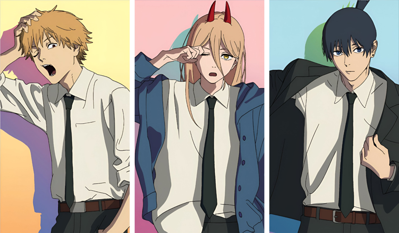 Chainsaw Man – 3 Panels – Multiple Sizes | Home Decor